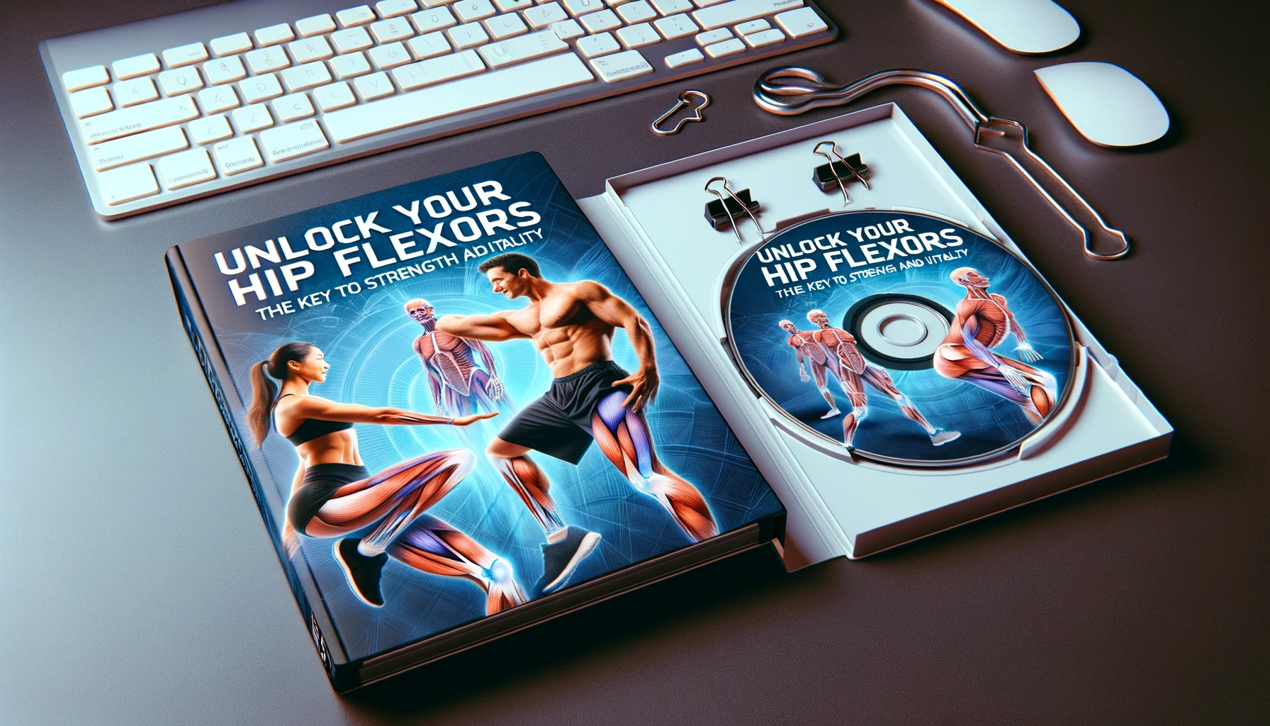 An image of a dvd for Unlock your hip flexors exercise program.